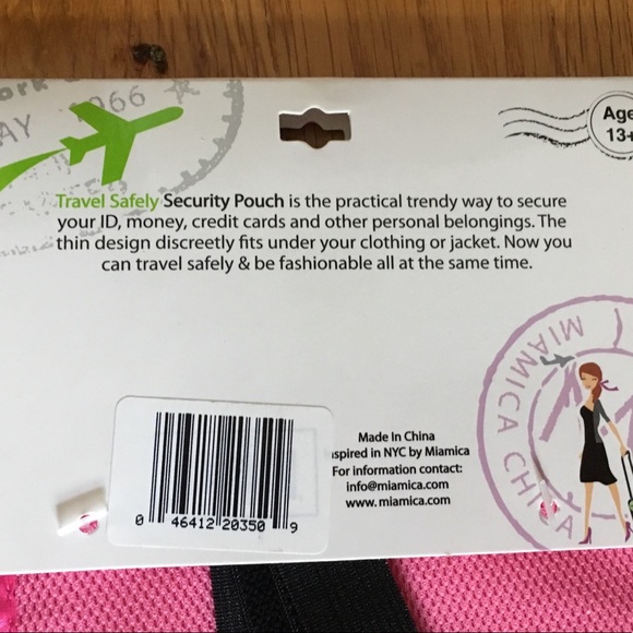 NEW!!  Travel Safely Security Waist Pouch - Picture 3 of 4